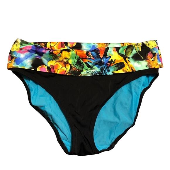 Fantasie Black & Floral Swim bottom - Picture 1 of 7